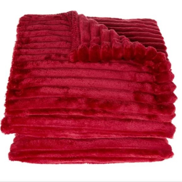 NEW-Simply Essential- 3-Piece Corduroy Throw Blanket and Throw Pillow Bundle - Picture 4 of 4